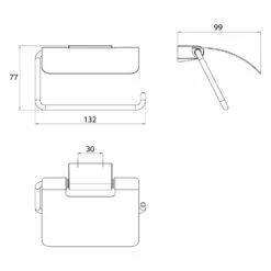 Emco Flow Black Papierhalter Mit Deckel