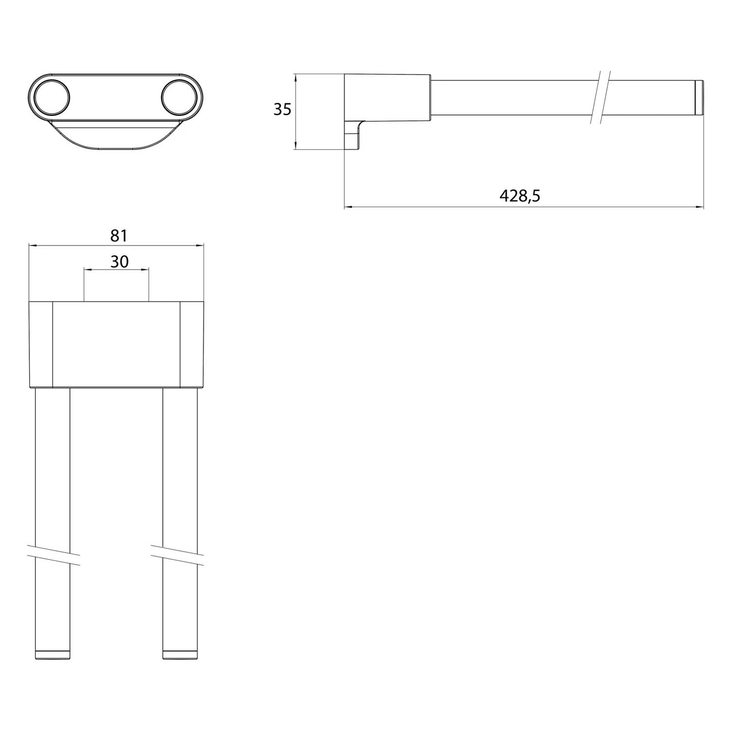 Emco Flow Black Handtuchhalter, 2-armig 43 Cm 1 Emco Flow Black Handtuchhalter, 2-armig 43 Cm