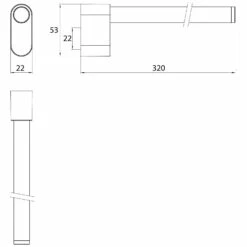 Emco Flow Handtuchhalter, 1-armig 32 Cm