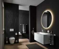 Emco Round White Toilettenbürstengarnitur, Glas