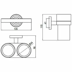 Emco Polo Doppelglashalter Mit Kristallglas