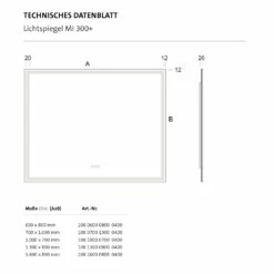 Emco MI 300+ LED-Lichtspiegel 160 Cm Mit Umlaufendem Lichtausschnitt Und Touch-Bedienfeld -KEUCO Verkauf emco spiegel led lichtspiegel mi 240 12256643