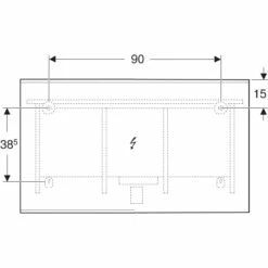 Geberit Option Plus Square Lichtspiegel 120 Cm Mit Direkter Und Indirekter Beleuchtung