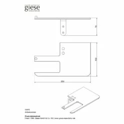 Giese Papierhalter Version Links Mit Ablagefläche