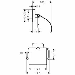 Hansgrohe PuraVida Papierrollenhalter Mit Deckel