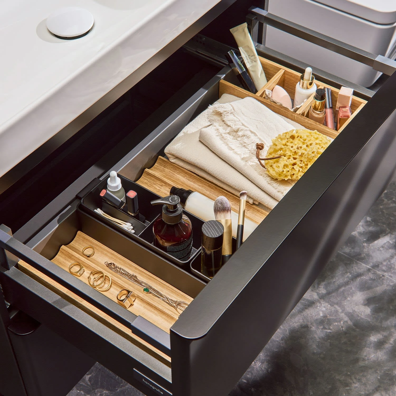 Hansgrohe IntraStoris Schubkasteninneinteilung Set 340 Für Waschtischschrank 78 Cm Und 156 Cm Breit 4 Hansgrohe IntraStoris Schubkasteninneinteilung Set 340 Für Waschtischschrank 78 Cm Und 156 Cm Breit – Bild 4