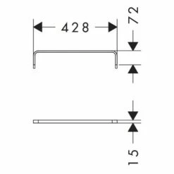 Hansgrohe Xelu Q Handtuchhalter 43 X 9 Cm -KEUCO Verkauf hansgrohe zubehoer badmoebel xelu q handtuchhalter 12123272