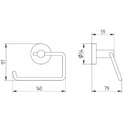 Avenarius Serie 200 Papierhalter Ohne Deckel, Öffnung Links