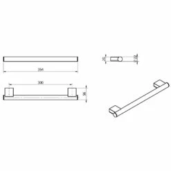 Avenarius Serie 390 Wannengriff 30 Cm