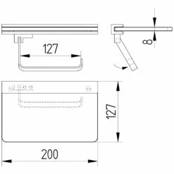 Avenarius Papierhalter Mit Glasablage
