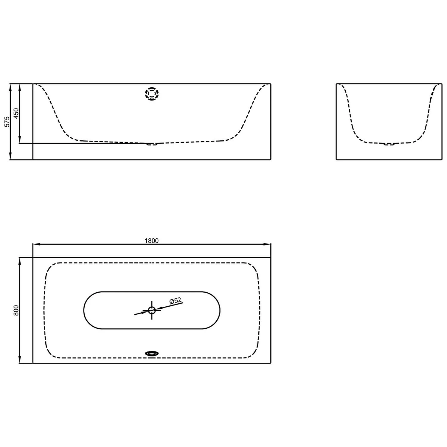 Bette LUX Silhouette Freistehende Badewanne 180 X 80 Cm 4 Bette LUX Silhouette Freistehende Badewanne 180 X 80 Cm – Bild 4