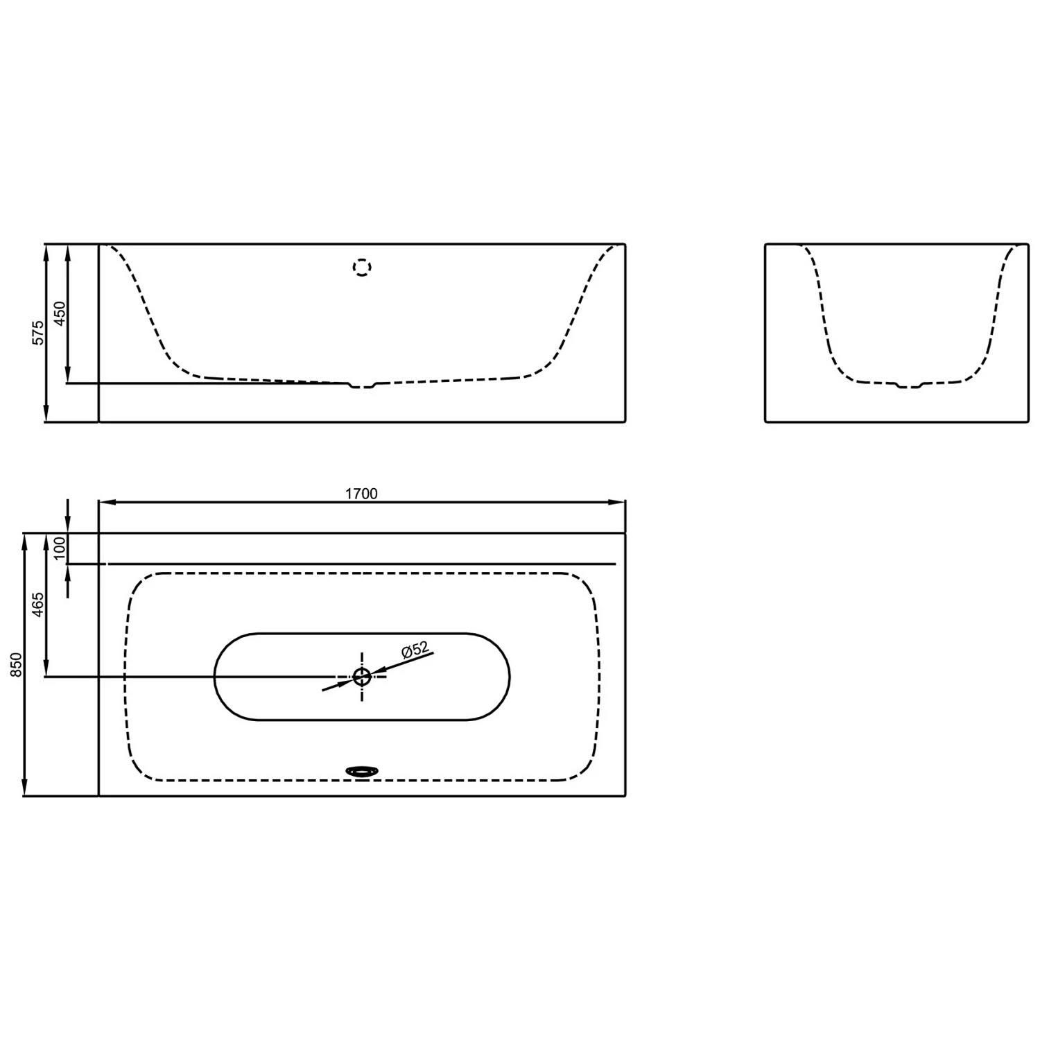 Bette LUX Silhouette Side Freistehende Badewanne 170 X 85 Cm 4 Bette LUX Silhouette Side Freistehende Badewanne 170 X 85 Cm – Bild 4