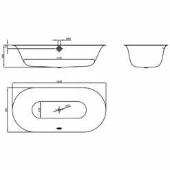 Bette Lux Oval-Wanne 190 X 90 Cm -KEUCO Verkauf hersteller bette badewannen ovalbadewannen lux 190 2118361