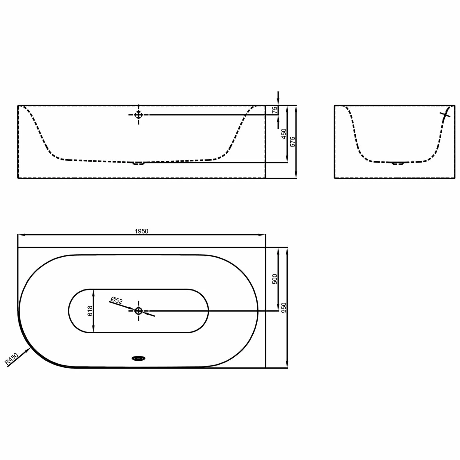Bette Lux Oval V Silhouette Badewanne 195 X 95 Cm 3 Bette Lux Oval V Silhouette Badewanne 195 X 95 Cm – Bild 3