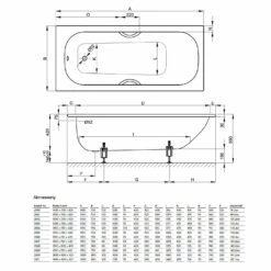 Bette Form Badewanne 170 X 70 X 42 Cm, 2 Griffbohrungen -KEUCO Verkauf hersteller bette badewannen rechteckbadewannen form 170 3295883