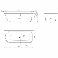 Bette Ocean Badewanne 150 X 70 Cm, Überlauf Vorne -KEUCO Verkauf hersteller bette badewannen rechteckbadewannen ocean 150 2118790