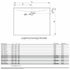 Bette BETTEFLOOR SIDE Duschfläche 140 X 100 Cm Mit Antirutsch Pro -KEUCO Verkauf hersteller bette duschwannen bettefloor side duschflaeche 2437510