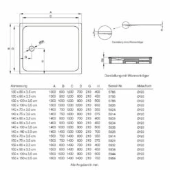 Bette Ultra Duschwanne Superflach 140 X 90 X 3,5 Cm Mit Antirutsch Pro