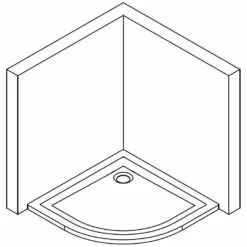 Breuer Noa Flat Line Design Rundduschwanne RDW Radius 50 Cm, 90 X 90 Cm -KEUCO Verkauf hersteller breuer duschwannen mineralguss runddusche 1882 668465