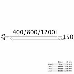 Burgbad Cube Wandablage 120 Cm