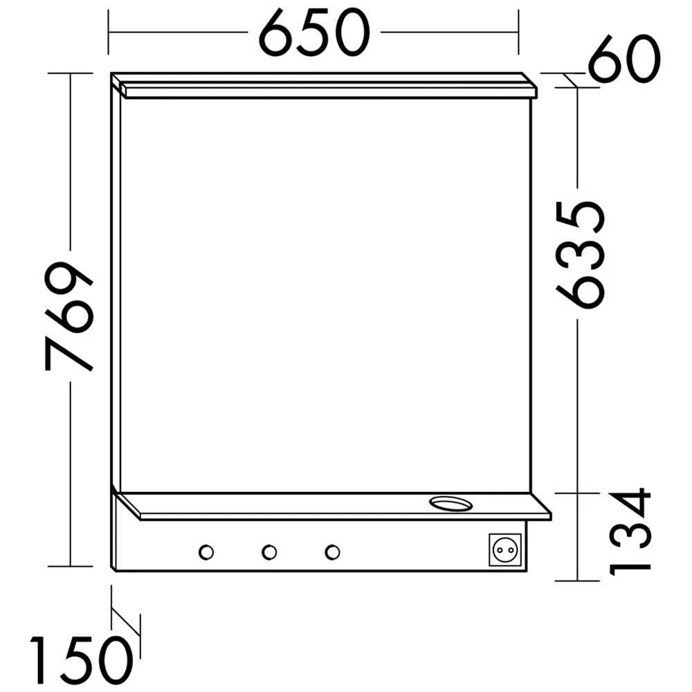 Burgbad Eqio Leuchtspiegel Mit LED Aufsatzleuchte Und Ablage 65 Cm 2 Burgbad Eqio Leuchtspiegel Mit LED Aufsatzleuchte Und Ablage 65 Cm – Bild 2