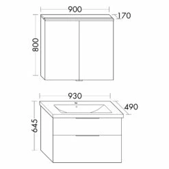 Burgbad Eqio Möbelkombination Inkl. Keramik-Waschtisch 93 Cm, Mit Griff G0200 -KEUCO Verkauf hersteller burgbad eqio moebelkombinationen inkl keramik 12505835