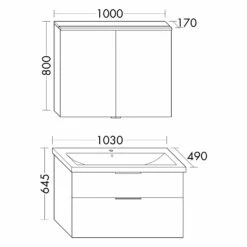 Burgbad Eqio Möbelkombination Inkl. Keramik-Waschtisch 103 Cm, Mit Griff G0146 -KEUCO Verkauf hersteller burgbad eqio moebelkombinationen inkl keramik 12505926