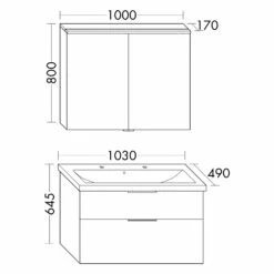 Burgbad Eqio Möbelkombination Inkl. Keramik-Waschtisch 103 Cm, 2 Hahnlöcher, Mit Griff G0200 5 Burgbad Eqio Möbelkombination Inkl. Keramik-Waschtisch 103 Cm, 2 Hahnlöcher, Mit Griff G0200 -KEUCO Verkauf hersteller burgbad eqio moebelkombinationen inkl keramik 12506155