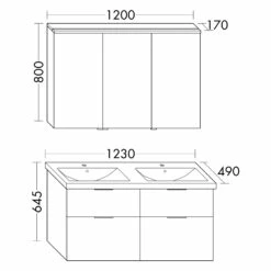 Burgbad Eqio Möbelkombination Inkl. Keramik-Doppelwaschtisch 123 Cm, Doppeltür Spiegelschrank Links, Mit Stangengriff P95 -KEUCO Verkauf hersteller burgbad eqio moebelkombinationen inkl keramik 12506327