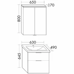 Burgbad Eqio Möbelkombination Inkl. Keramik-Waschtisch 65 Cm, Mit Griff G0146 -KEUCO Verkauf hersteller burgbad eqio moebelkombinationen inkl keramik 1440254