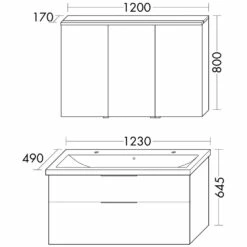 Burgbad Eqio Möbelkombination Inkl. Keramik-Doppelwaschtisch 123 Cm Rechts, Mit Griff G0146 -KEUCO Verkauf hersteller burgbad eqio moebelkombinationen inkl keramik 1440299