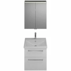 Burgbad Eqio Möbelkombination Inkl. Keramik-Waschtisch 65 Cm, Mit Stangengriff P95