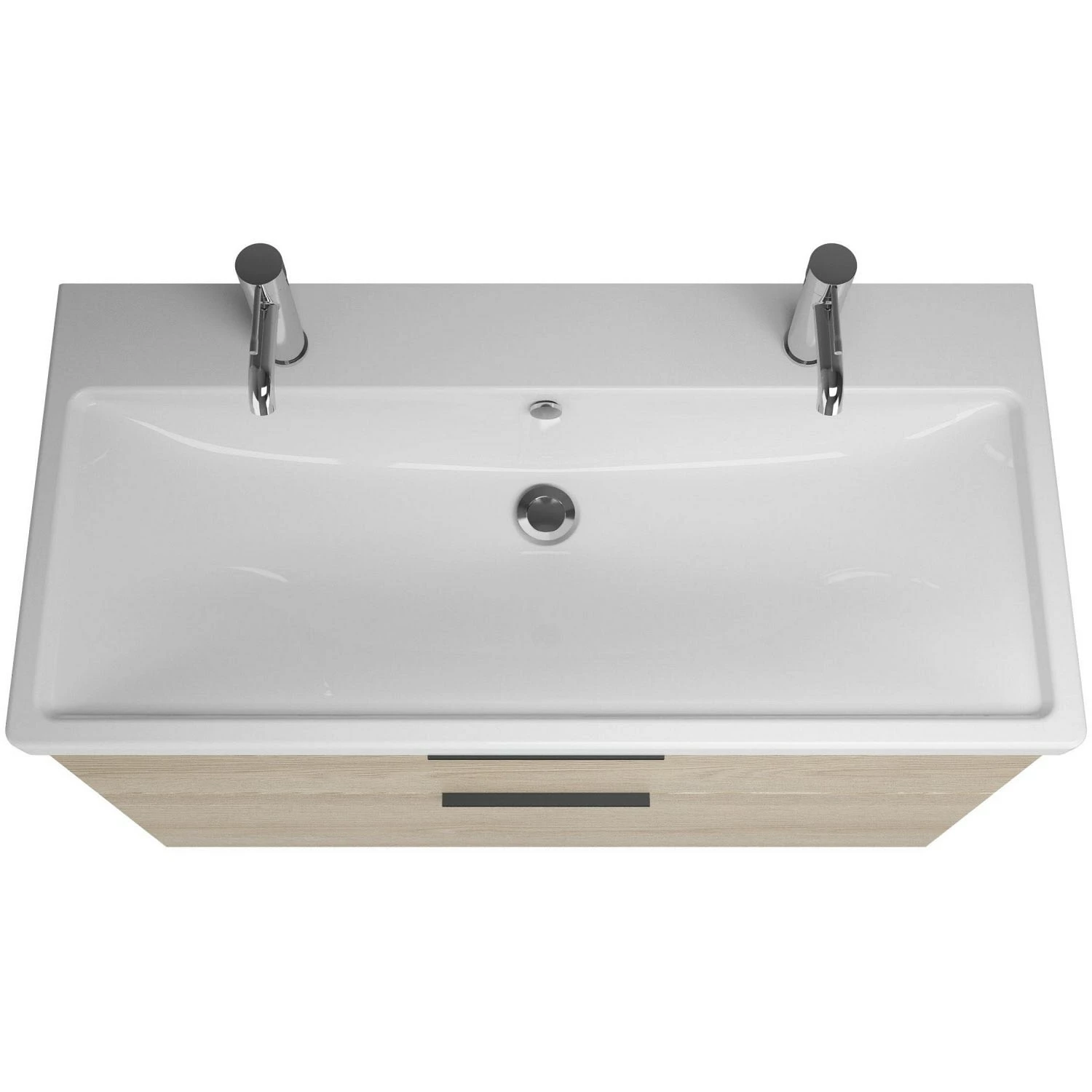 Burgbad Eqio Möbelkombination Inkl. Keramik-Waschtisch 103 Cm, 2 Hahnlöcher, Mit Griff G0200 2 Burgbad Eqio Möbelkombination Inkl. Keramik-Waschtisch 103 Cm, 2 Hahnlöcher, Mit Griff G0200 – Bild 2