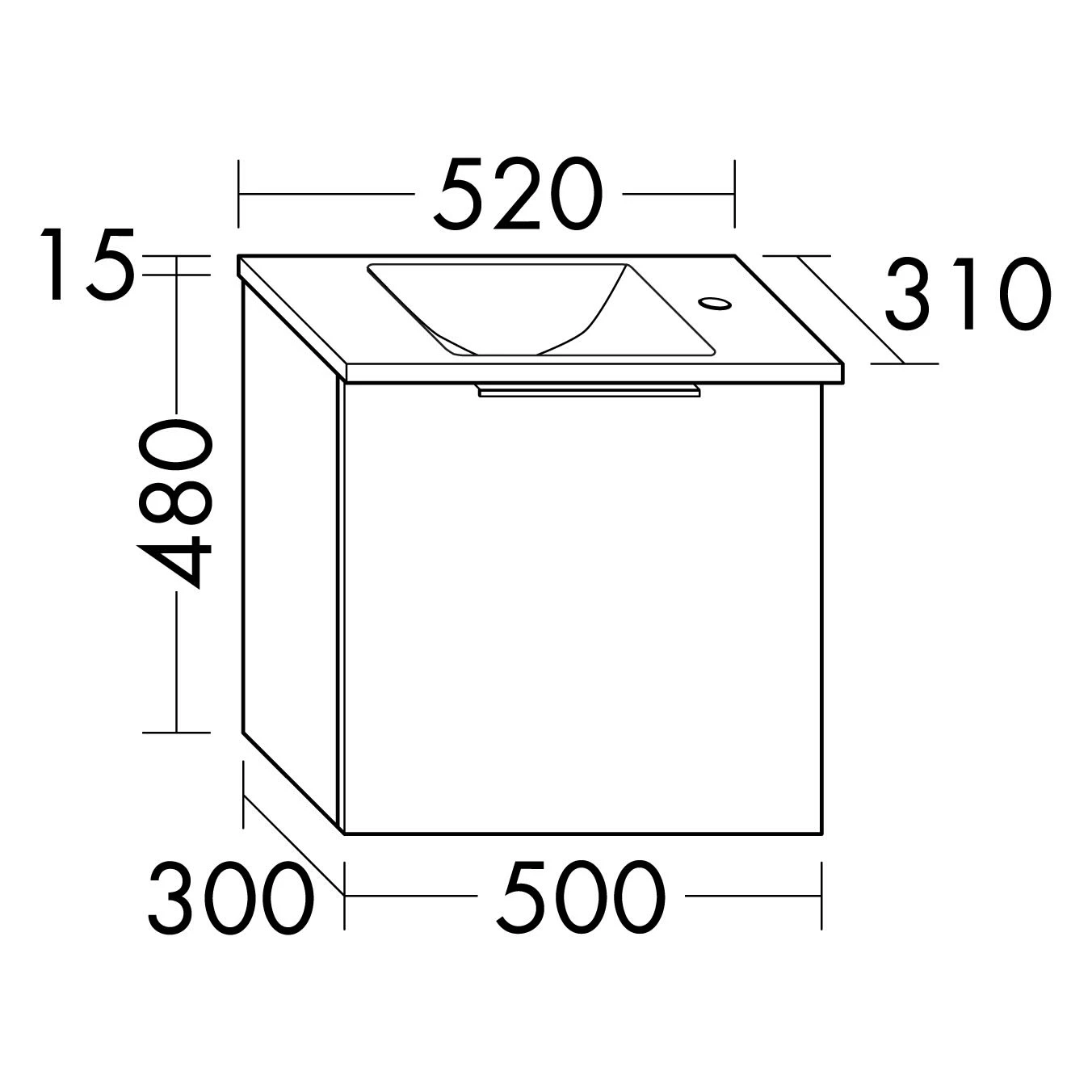 Burgbad Eqio Waschtischkombination Mit Glaswaschtisch 52 Cm, Mit Stangengriff P95 2 Burgbad Eqio Waschtischkombination Mit Glaswaschtisch 52 Cm, Mit Stangengriff P95 – Bild 2