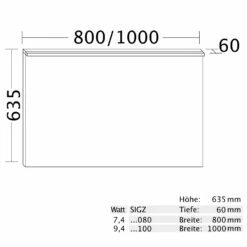 Burgbad Euro Spiegel Mit LED-Beleuchtung 80 Cm