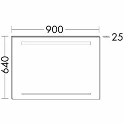 Burgbad Iveo Leuchtspiegel Mit LED-Beleuchtung 90 Cm