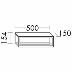 Burgbad Junit Wandablage 50 X 15 X 15,4 Cm