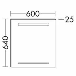 Burgbad Yumo Leuchtspiegel Mit Horizontaler LED-Beleuchtung 60 Cm