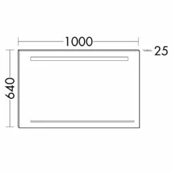 Burgbad Yumo Leuchtspiegel Mit Horizontaler LED-Beleuchtung 100 Cm