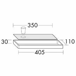 Burgbad Wandablage Inkl. Halterung Und Becherhalter 40,5 Cm