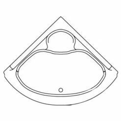 Caribia Eckdusche 110, 115 X 115 X 45 Cm Mit Schürze