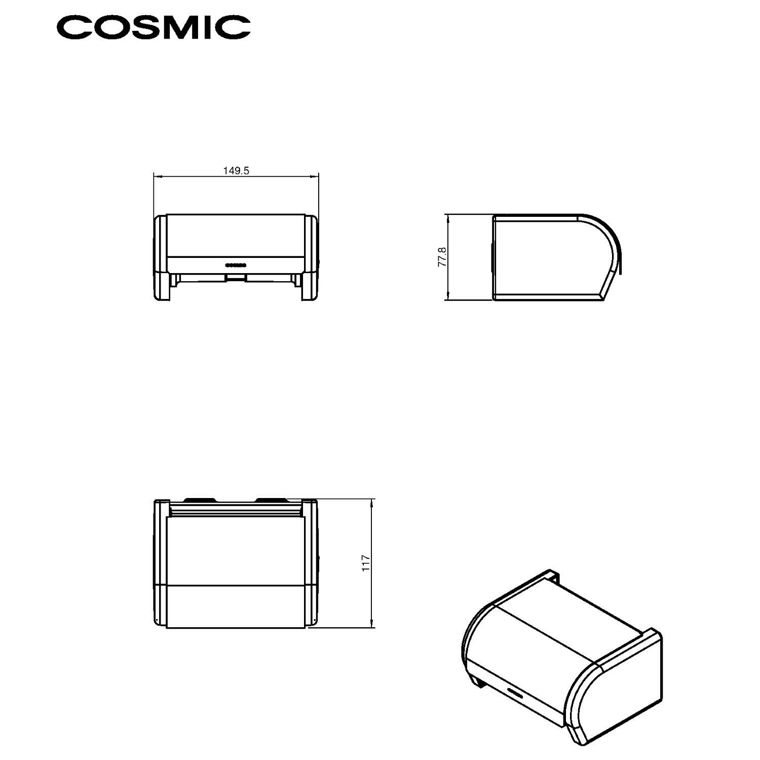 COSMIC Architect Rollenhalter M. Deckel U. Dualer Befestigung 1 COSMIC Architect Rollenhalter M. Deckel U. Dualer Befestigung