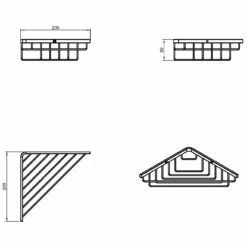 COSMIC Essentials Eckwandkorb -KEUCO Verkauf hersteller cosmic bath container eckwandkorb 3569756