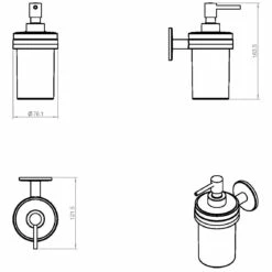 COSMIC Duo Round Seifenspender -KEUCO Verkauf hersteller cosmic bath duo round seifenspender 3569429