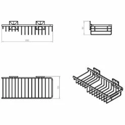 COSMIC Duo Square Wandkorb Mit Stufe Links