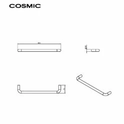 COSMIC Black & White Handtuchstange 40 Cm