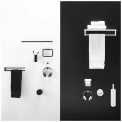 COSMIC Black & White Rollenhalter Mit Deckel