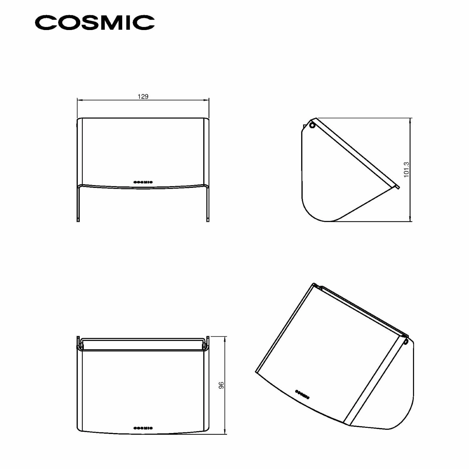 COSMIC Black & White Rollenhalter Mit Deckel 3 COSMIC Black & White Rollenhalter Mit Deckel – Bild 3