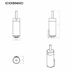 COSMIC Black & White Toilettenbürstenhalter -KEUCO Verkauf hersteller cosmic black white toilettenbuerstenhalter 3711170