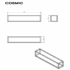COSMIC The Grid Handtuchstange Mit Ablage / Wandkorb, Länge: 55 Cm -KEUCO Verkauf hersteller cosmic the grid handtuchstange mit 3711287